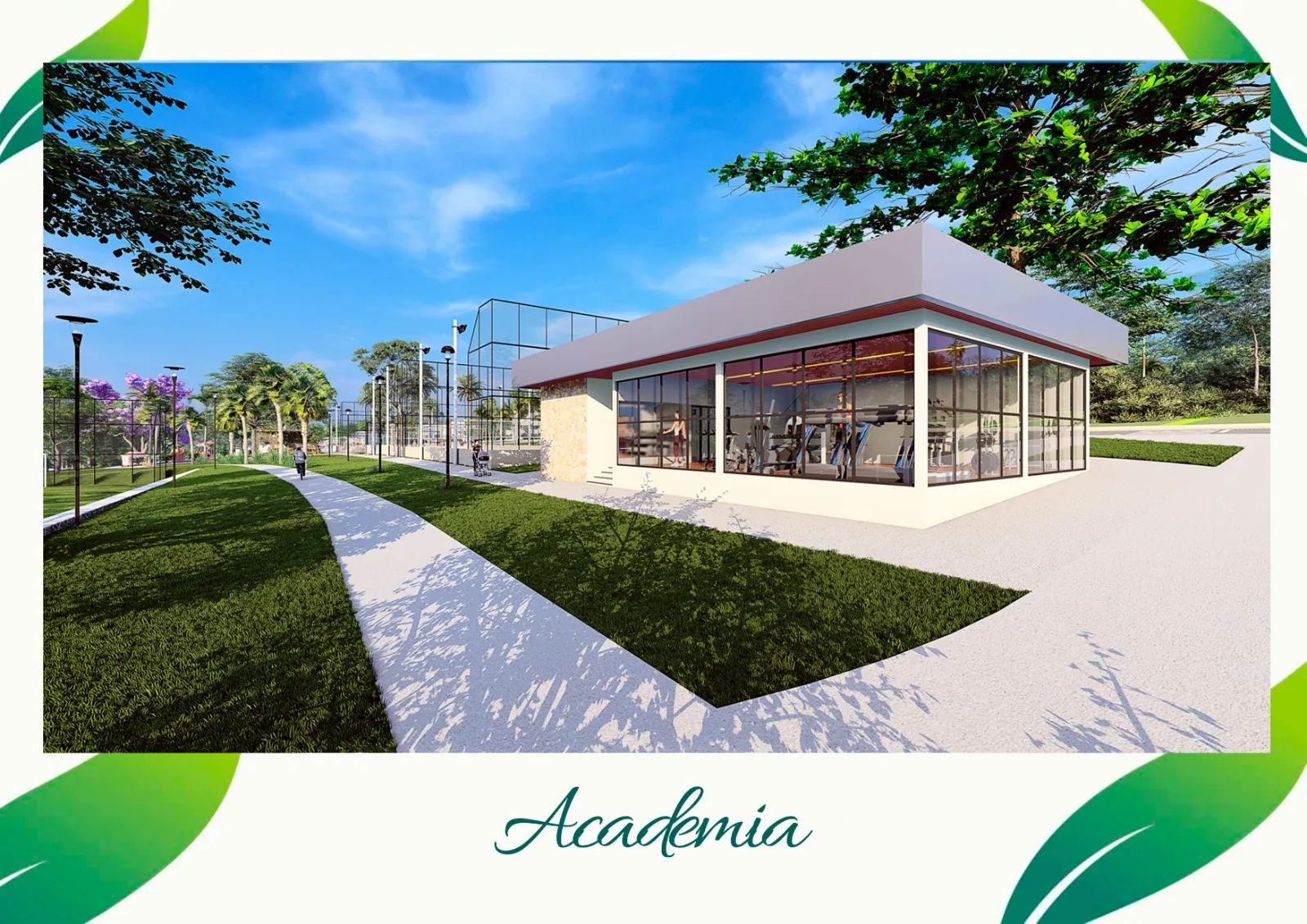 Academia com vista para o lago no Aldeia do Lago