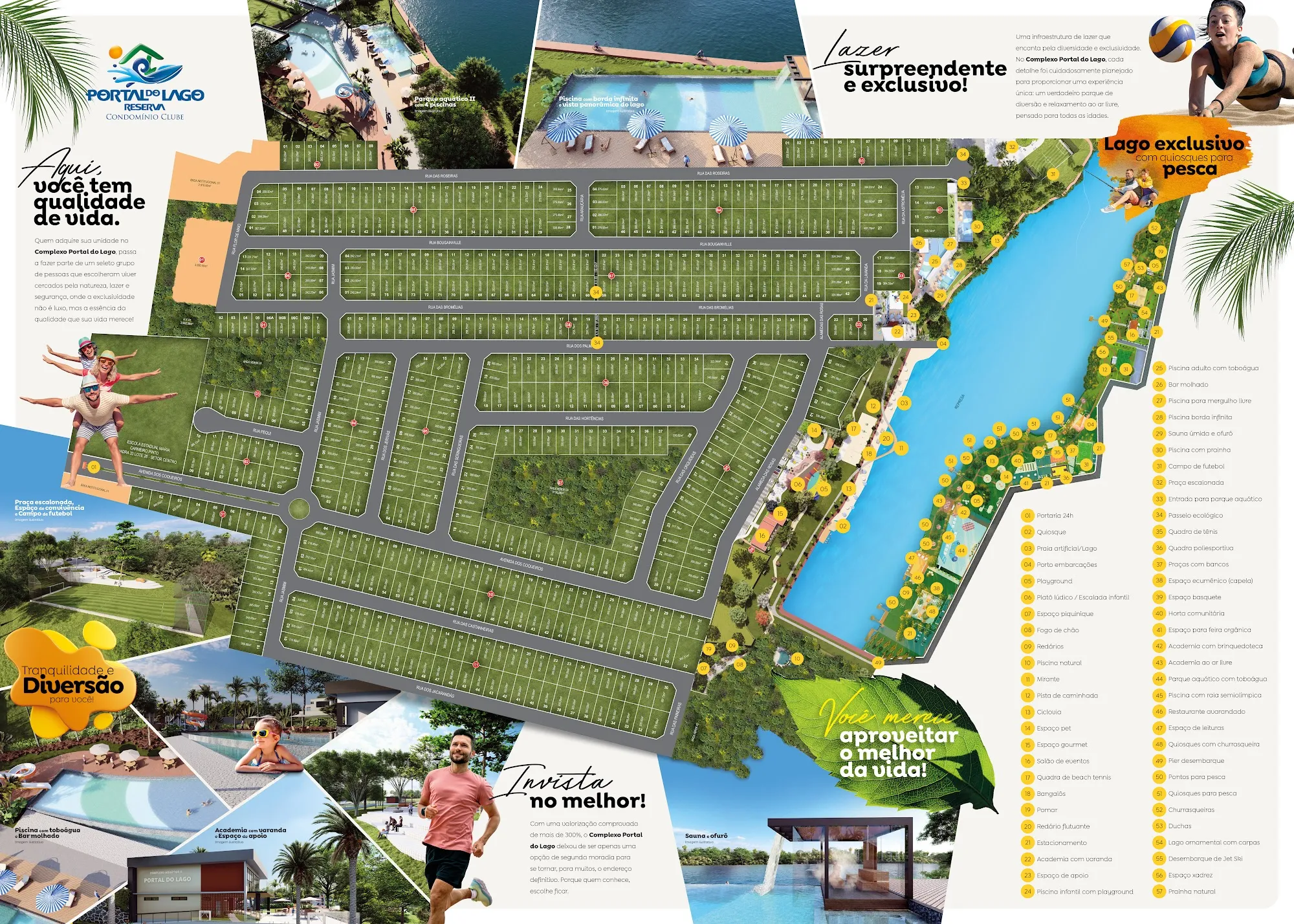 Mapa de lotes do Portal do Lago em Santa Bárbara de Goiás